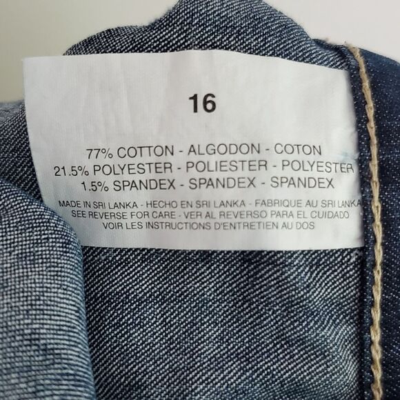 Gloria Vanderbilt Blue Mini Skirt Skort Casual Size 16 - Picture 8 of 8